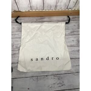 Sandro Paris White Black Logo Dust Bag